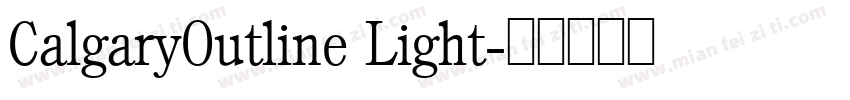 CalgaryOutline Light字体转换